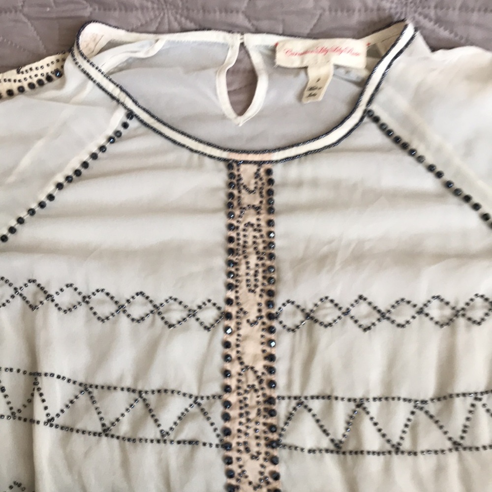 Carnation lily rose elegant blouse size small